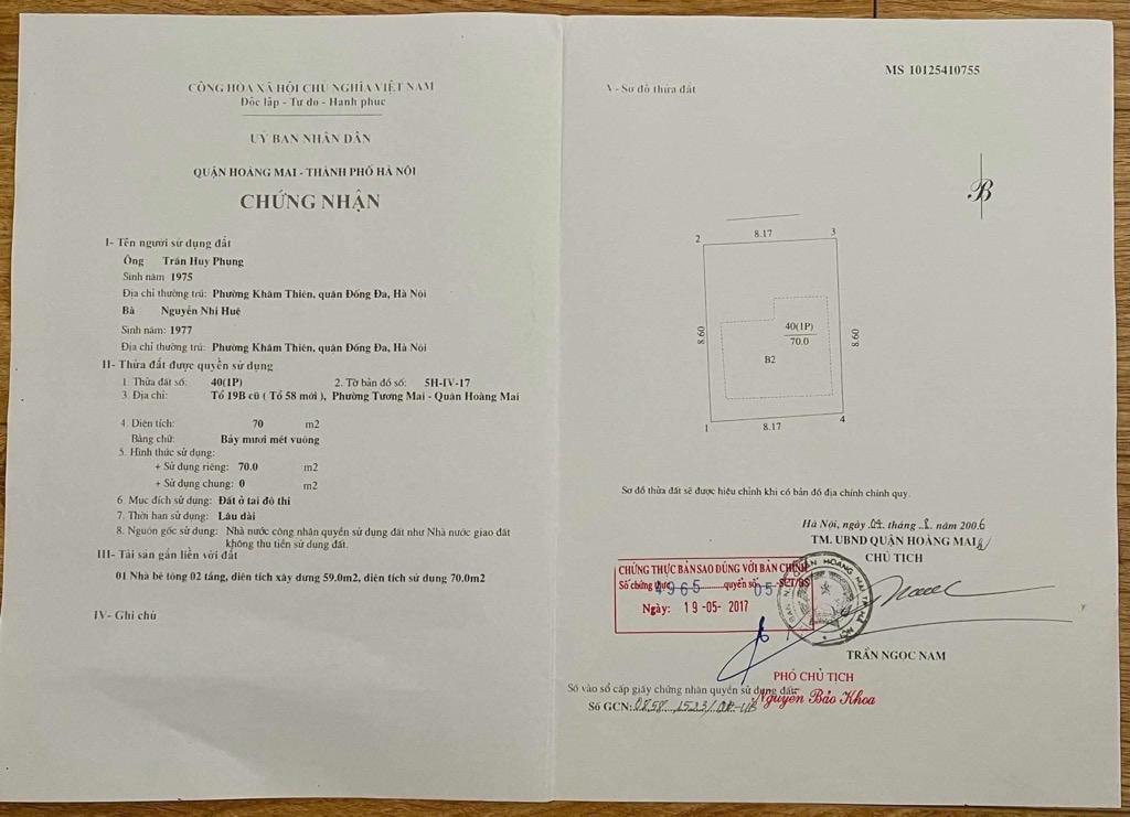 Bán nhà Nguyễn Đức Cảnh - diện tích 70m2 1 tầng - Nhà mặt phố - giá 18,6 tỷ