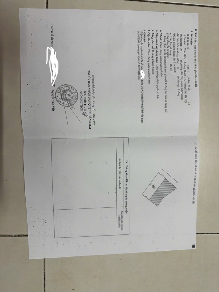 Bán nhà Ngũ Nhạc - diện tích 70m2 1 tầng - mặt ngõ ô tô - giá 8,5 tỷ