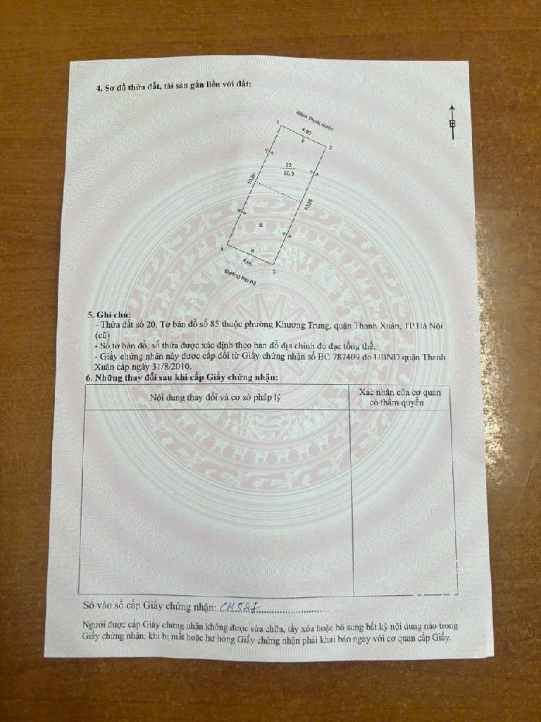 Bán nhà Hoàng Văn Thái - diện tích 51m2 1 tầng - NGÕ THÔNG - 2 THOÁNG - giá 16,6 tỷ