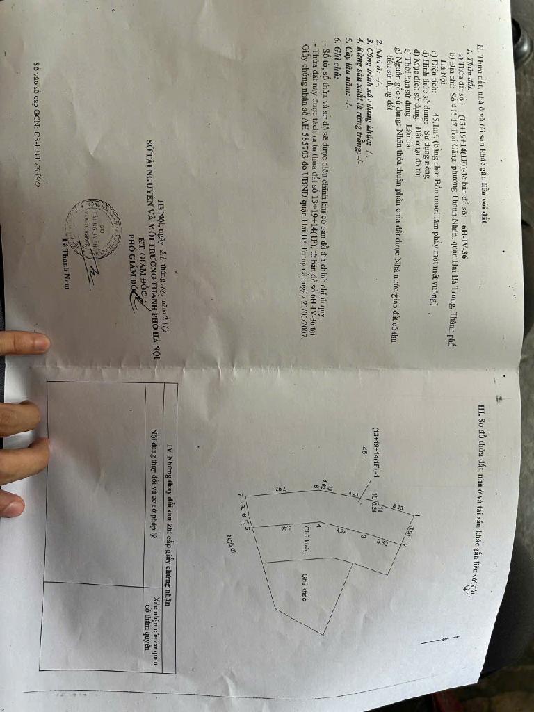 Bán nhà Trại Găng - diện tích 86.6m2 1 tầng - Ngõ ô tô - giá 21,5 tỷ