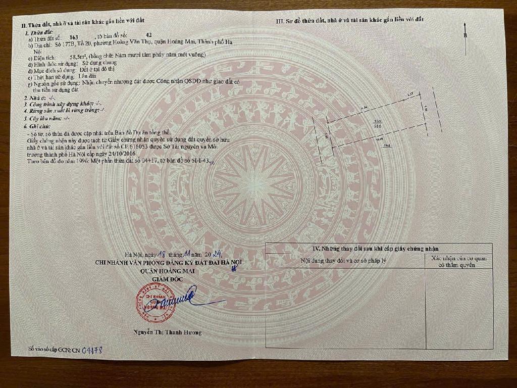 Bán nhà HOÀNG MAI - diện tích 58.5m2 7 tầng - thang máy - giá 18,5 tỷ