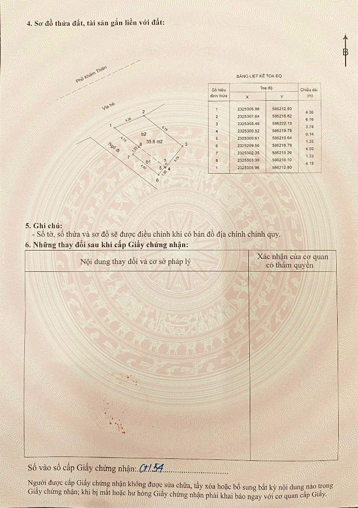 Bán nhà Khâm Thiên - diện tích 35,6m2 3 tầng - Căn góc 2 thoáng - giá 21 tỷ