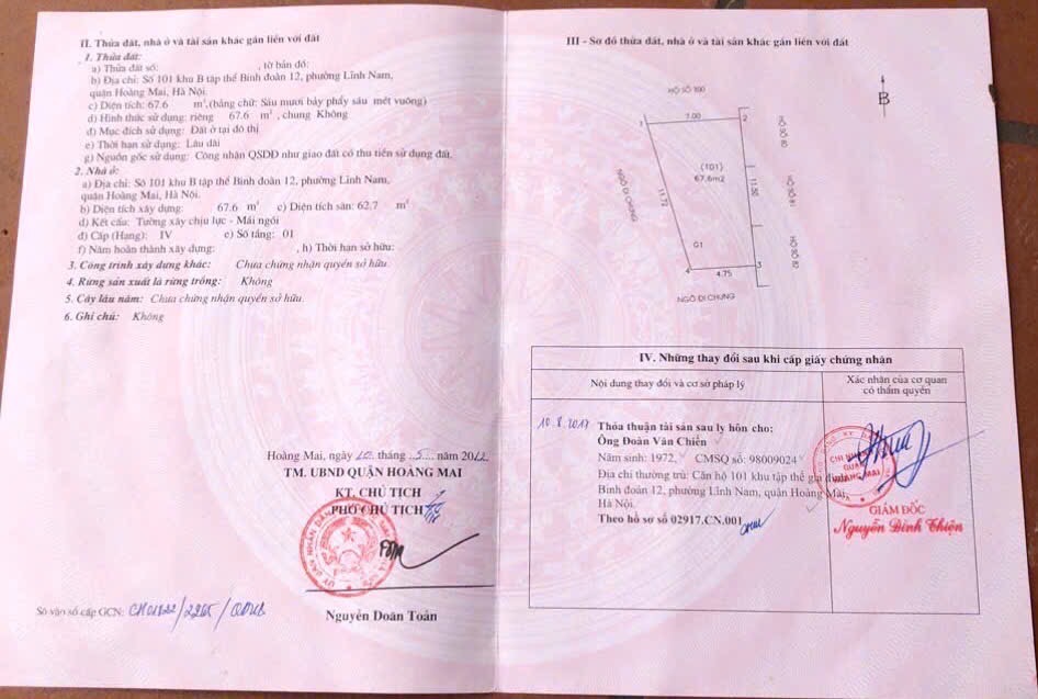 Bán nhà Nguyễn Khoái - diện tích 67.6m2 1 tầng - Lô góc, ô tô đỗ cửa - giá 12,3 tỷ