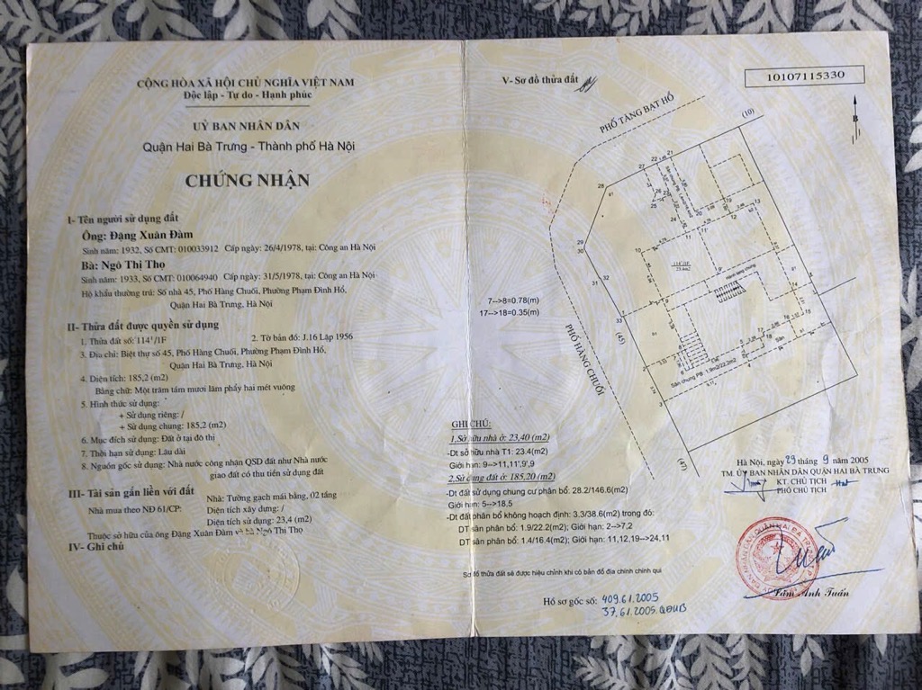 Bán nhà Hàng Chuối - diện tích 96m2 1 tầng - Mặt phố cổ kinh doanh sầm uất - giá 24 tỷ