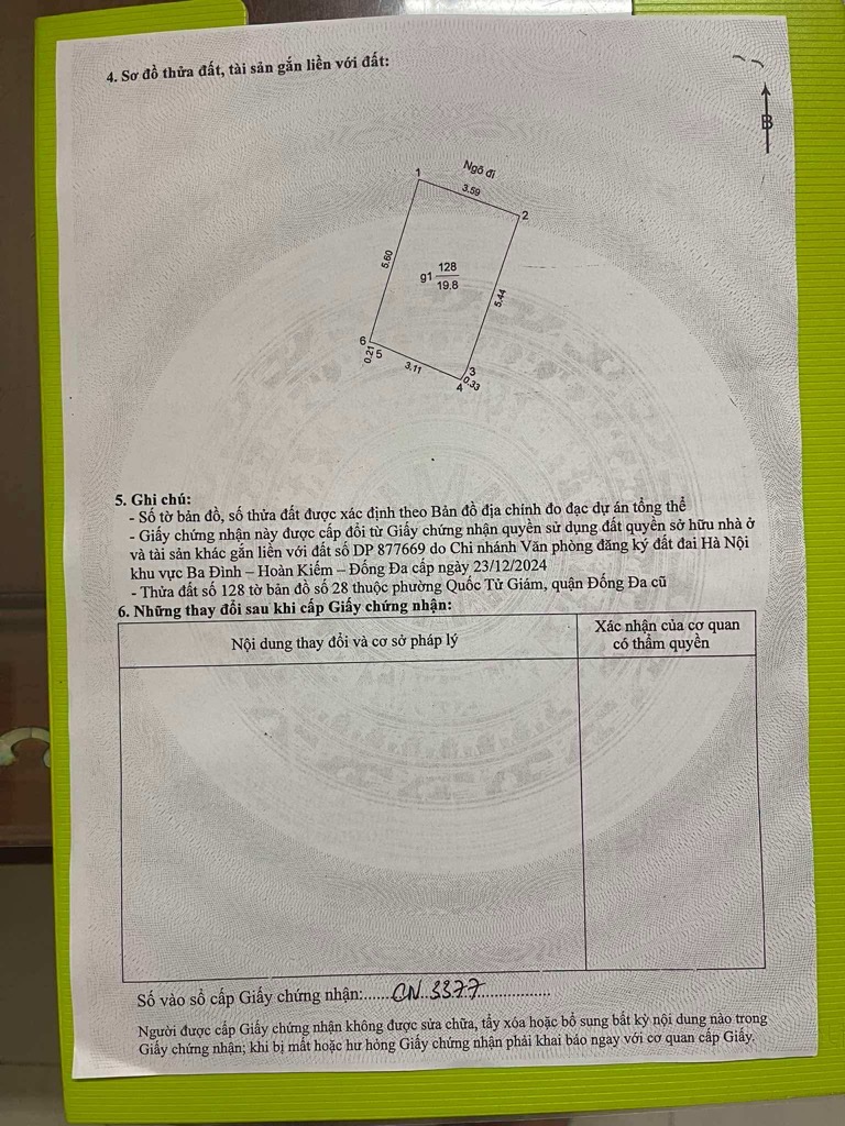Bán nhà Thông Phong - diện tích 19,8m2 5 tầng - Nhà đẹp thoáng, gần Lăng Bác - giá 4,8 tỷ