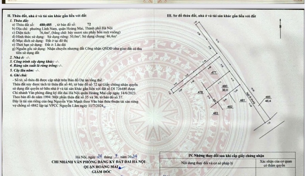 Bán nhà Thúy Lĩnh - diện tích 30m2 6 tầng - Ô TÔ TRÁNH 10M - giá 7,7 tỷ