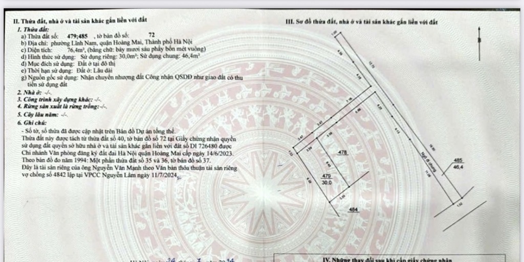 Bán nhà Thúy Lĩnh - diện tích 30m2 6 tầng - Lô góc thang máy - giá 8,75 tỷ