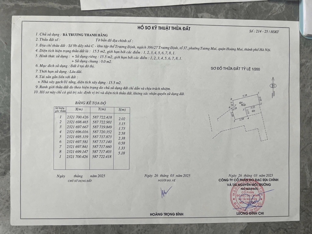 Bán nhà Trương Định - diện tích 16m2 1 tầng - Gần chợ Trương Định - giá 1,3 tỷ