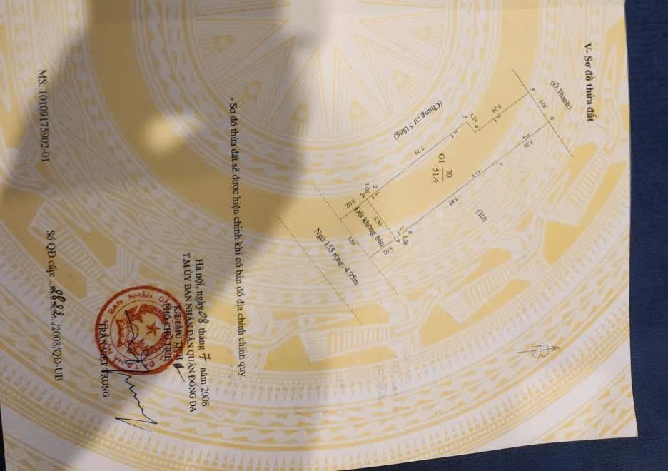 Bán nhà Đặng Tiến Đông - diện tích 51.4m2 5 tầng - Ô TÔ THÔNG VÀO THOẢI MÁI - giá 19,2 tỷ