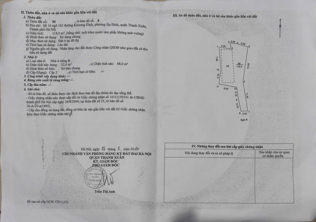 Bán nhà Khương Đình - diện tích 153m2 3 tầng - Ô TÔ ĐỖ CỔNG 50M RA MẶT PHỐ - giá 22,5 tỷ