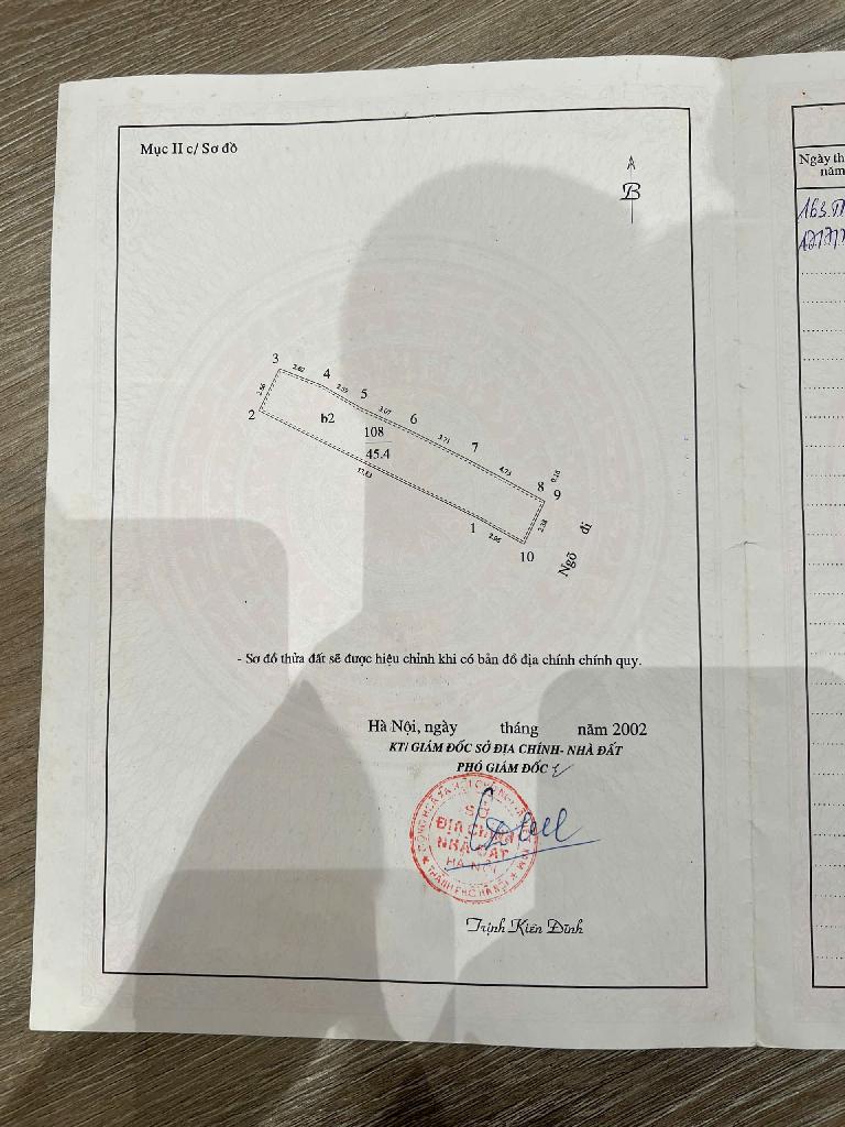 Bán nhà ngõ Thiên Hùng - diện tích 45,4m2 3 tầng - Nhà đẹp hiếm có - giá 11,5 tỷ