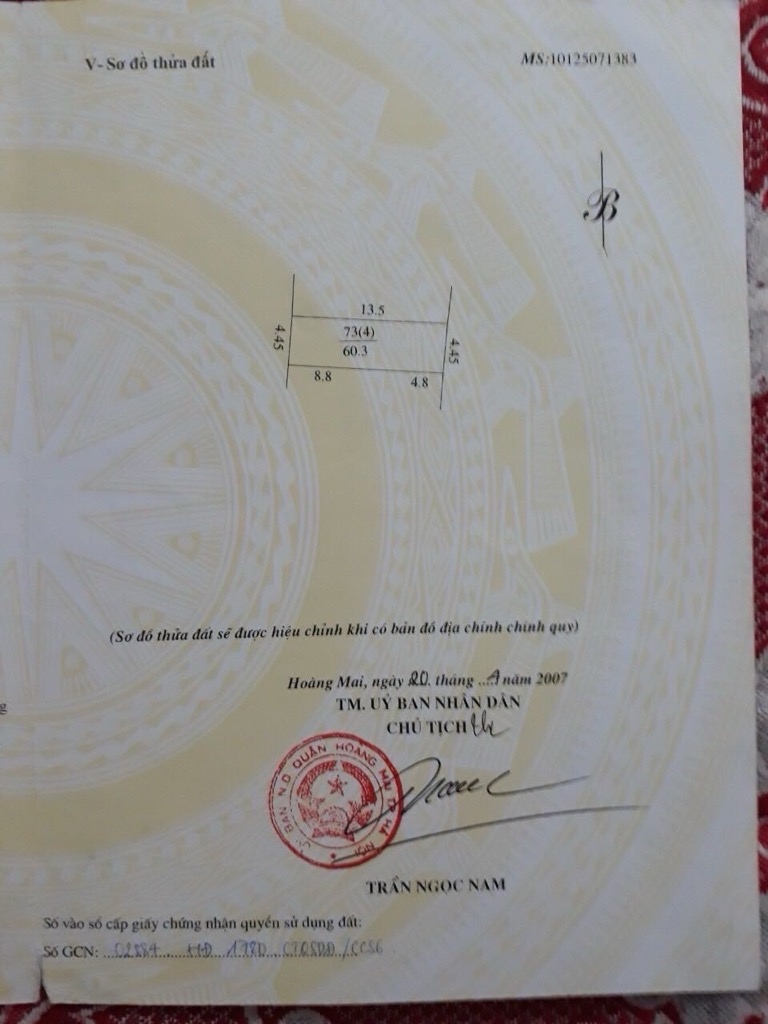 Bán nhà Thanh Lân - diện tích 60m2 4 tầng - Ô tô tránh 10m - giá 12,6 tỷ