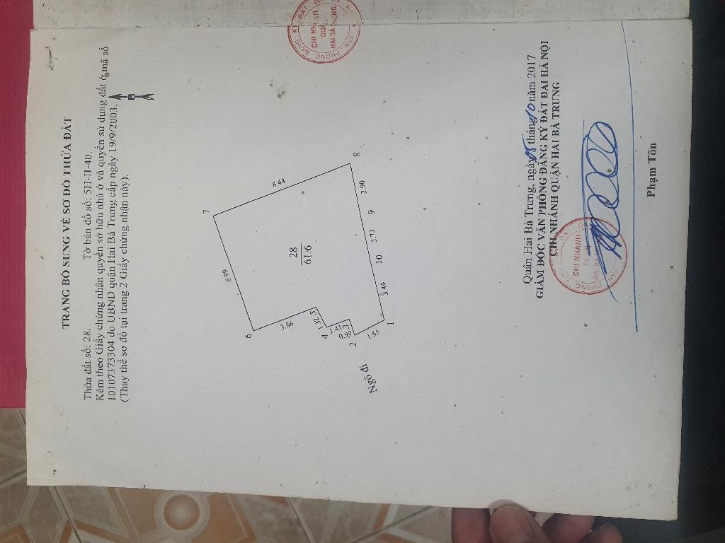 Bán nhà Trương Định - diện tích 62m2 3 tầng - GẦN PHỐ - Ô TÔ TRÁNH - giá 16,3 tỷ