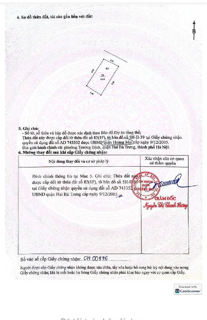 Bán nhà Trương Định - diện tích 40.4m2 3 tầng - gần ô tô - giá 8,8 tỷ