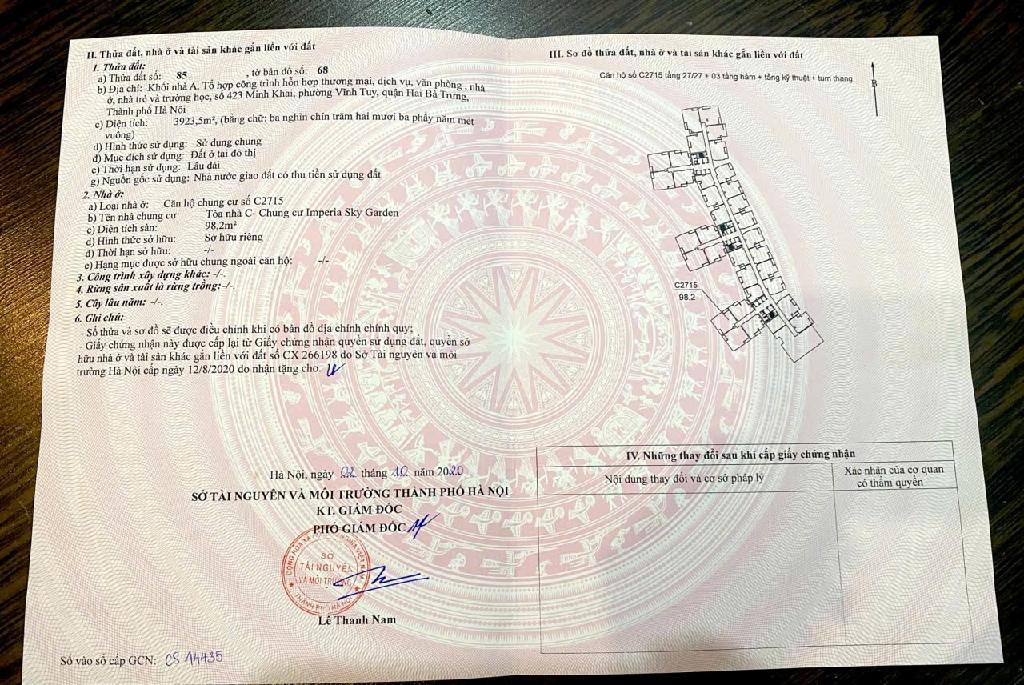 Bán nhà Minh Khai - diện tích 98.2m2 1 tầng - Căn góc 3 ngủ - giá 11,5 tỷ