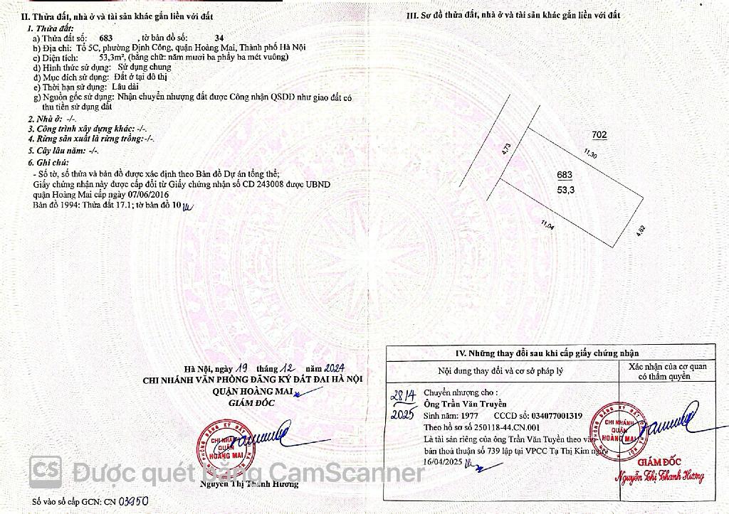 Bán nhà Định Công Thượng - diện tích 53m2 7 tầng - Ô tô đỗ cửa - giá 15,3 tỷ