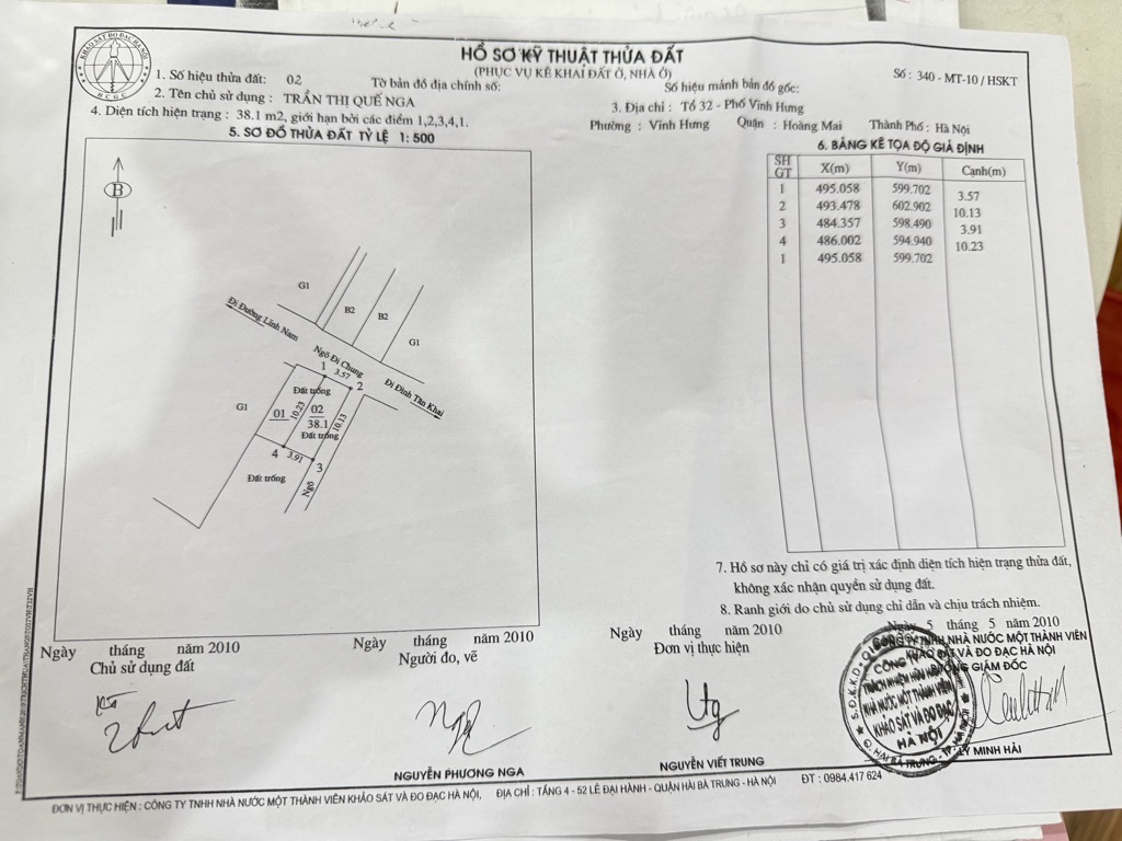 Bán nhà Lĩnh Nam - diện tích 38m2 3 tầng - Mặt ngõ thông ô tô kinh doanh - giá 4,2 tỷ