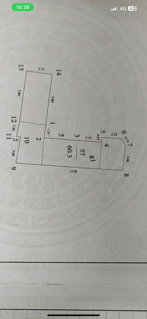 Bán nhà Phố Vọng - diện tích 60,3m2 1 tầng - ô tô vào cách 10m - giá 10,8 tỷ