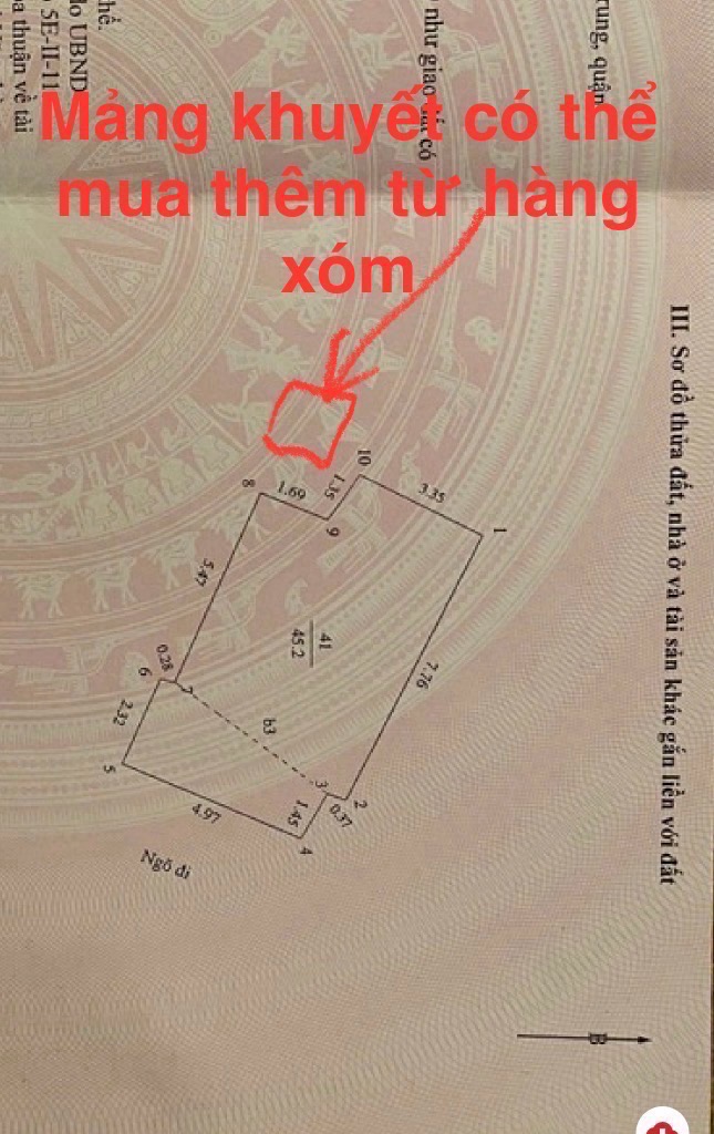 Bán nhà Chính Kinh - diện tích 45.2m2 3 tầng - gần ô tô - giá 8,9 tỷ