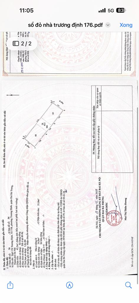 Bán nhà Trương Định - diện tích 42,2m2 6 tầng - Thang máy, xây mới cứng - giá 12,6 tỷ