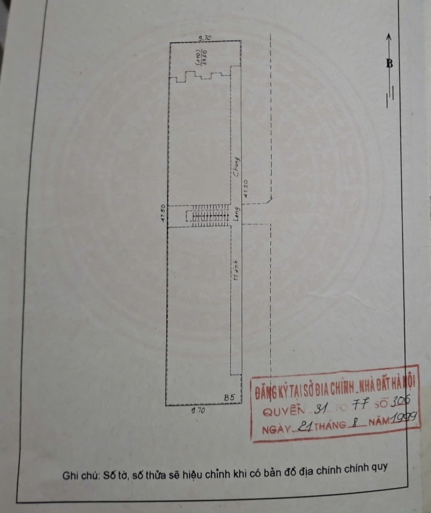 Bán nhà Phố 8/3 - diện tích 39,6m2 1 tầng - Ngõ ô tô thông - giá 9,5 tỷ