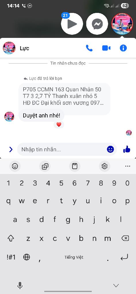 Bán nhà Quan Nhân - diện tích 50m2 7 tầng - Ô tô vào tận cổng - giá 2,4 tỷ