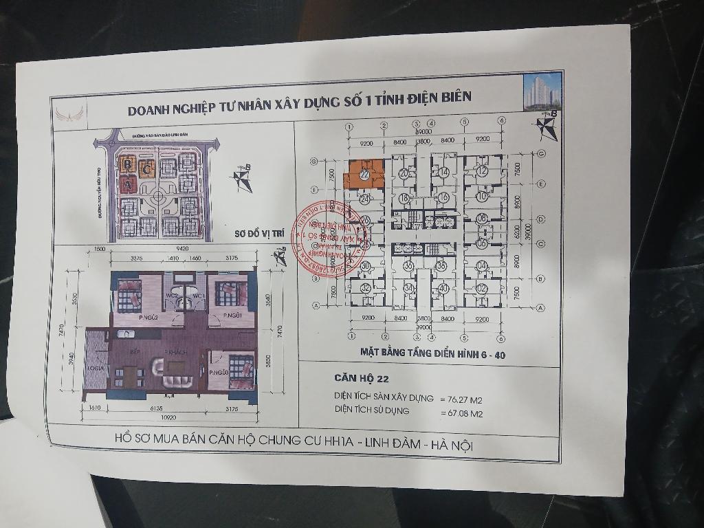 Bán nhà HH1A Linh Đàm - diện tích 76,3m2 28 tầng - Căn hộ đẹp như mới - giá 4,75 tỷ