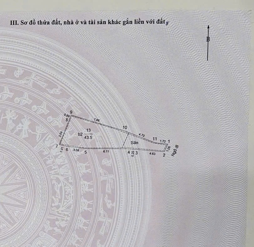 Bán nhà ngõ Linh Quang B - diện tích 43.5m2 4 tầng - Nhà đẹp hiếm có - giá 7,85 tỷ