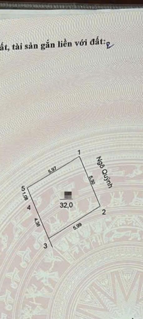 Bán nhà Ngõ Quỳnh - diện tích 32m2 5 tầng - Ô tô tránh đỗ cửa - giá 8,6 tỷ