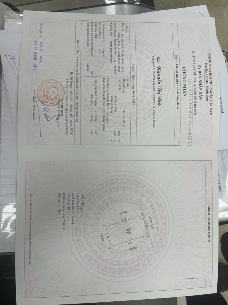 Bán nhà Thọ Lão - diện tích 35m2 3 tầng - Ngõ thông - giá 8 tỷ