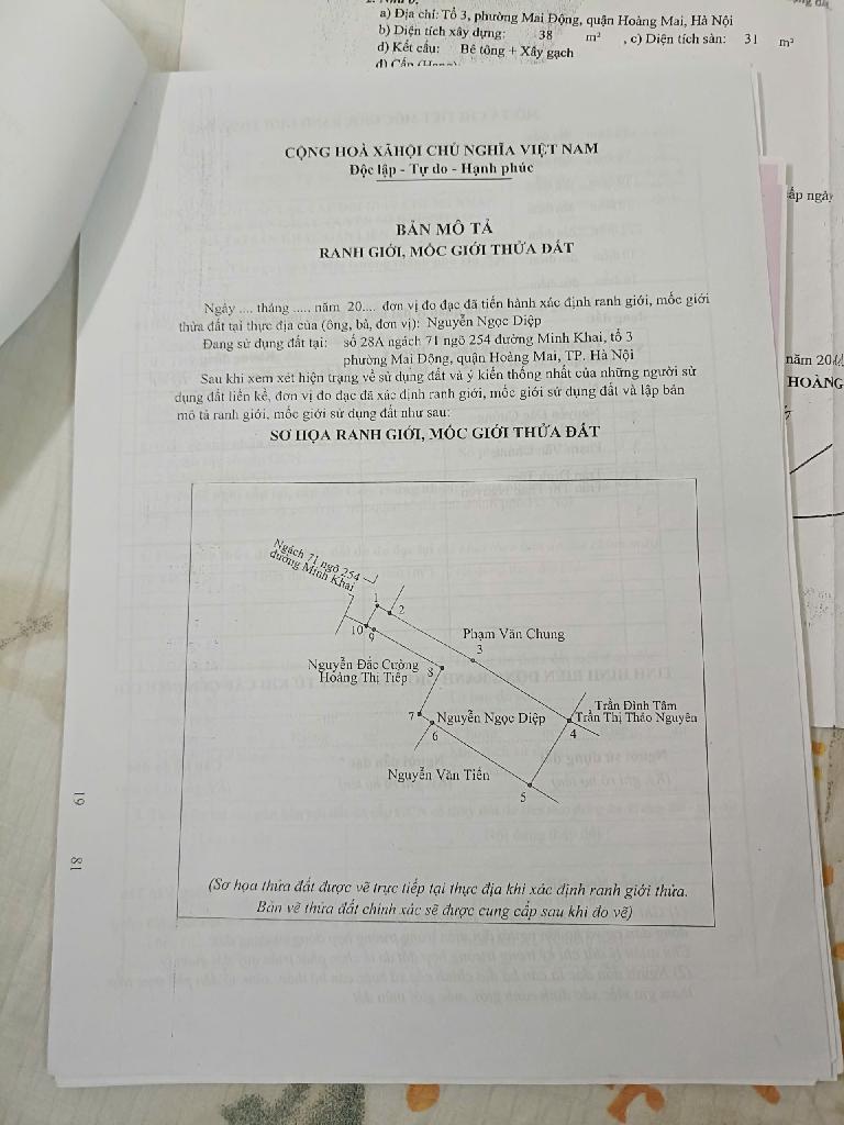 Bán nhà MINH KHAI - diện tích 32m2 1 tầng - Cách mặt phố 200m - giá 2,6 tỷ
