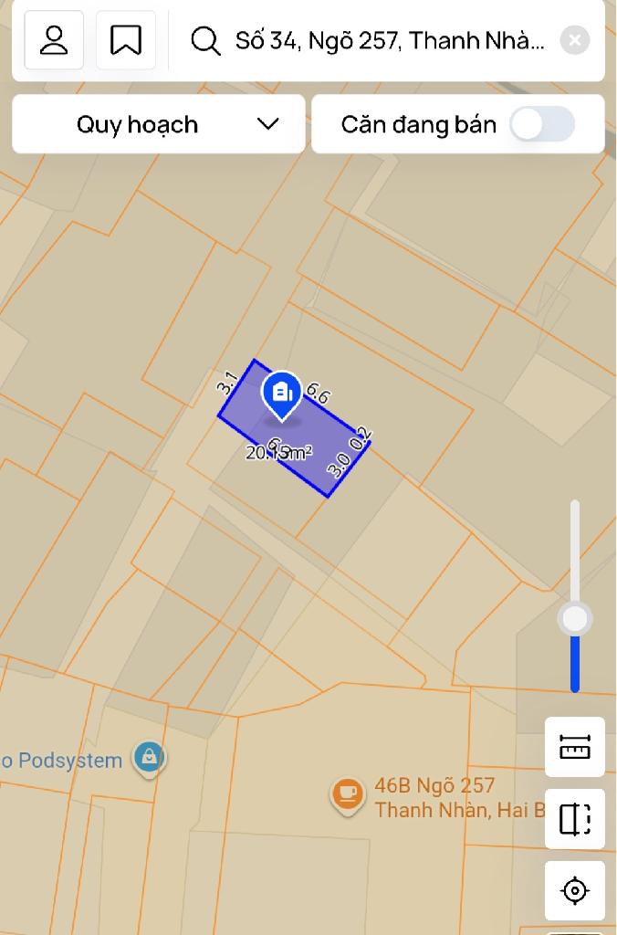 Bán nhà Thanh Nhàn - diện tích 19m2 3 tầng - ngõ xe 3 gác - giá 5,7 tỷ