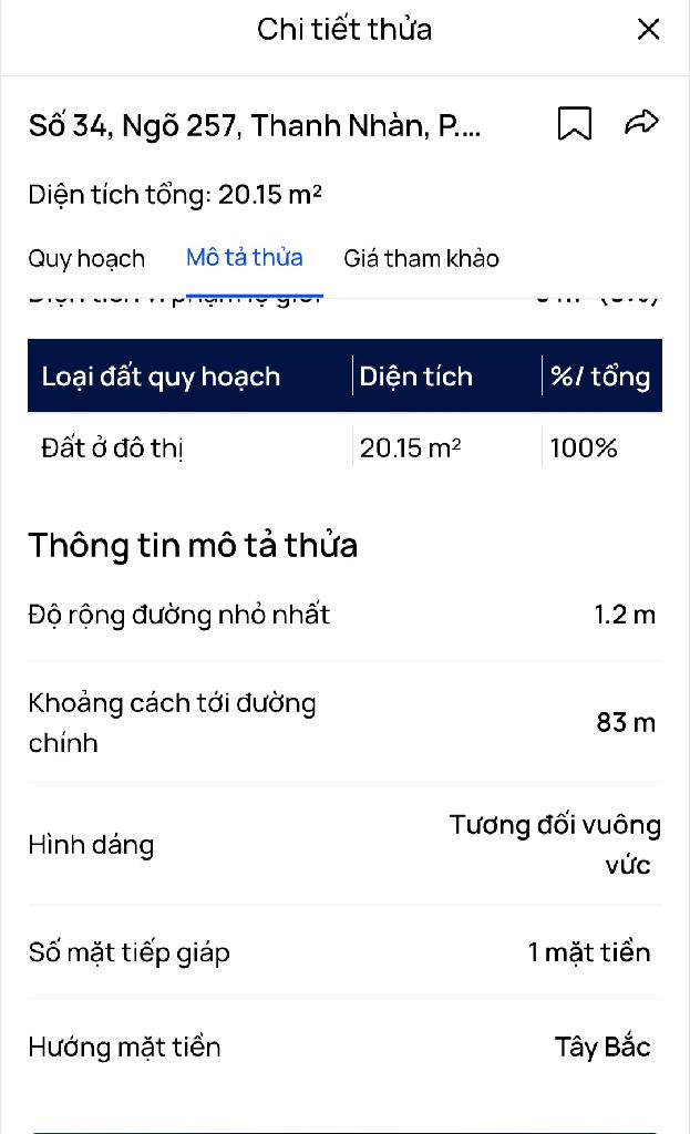 Bán nhà Thanh Nhàn - diện tích 19m2 3 tầng - ngõ xe 3 gác - giá 5,7 tỷ