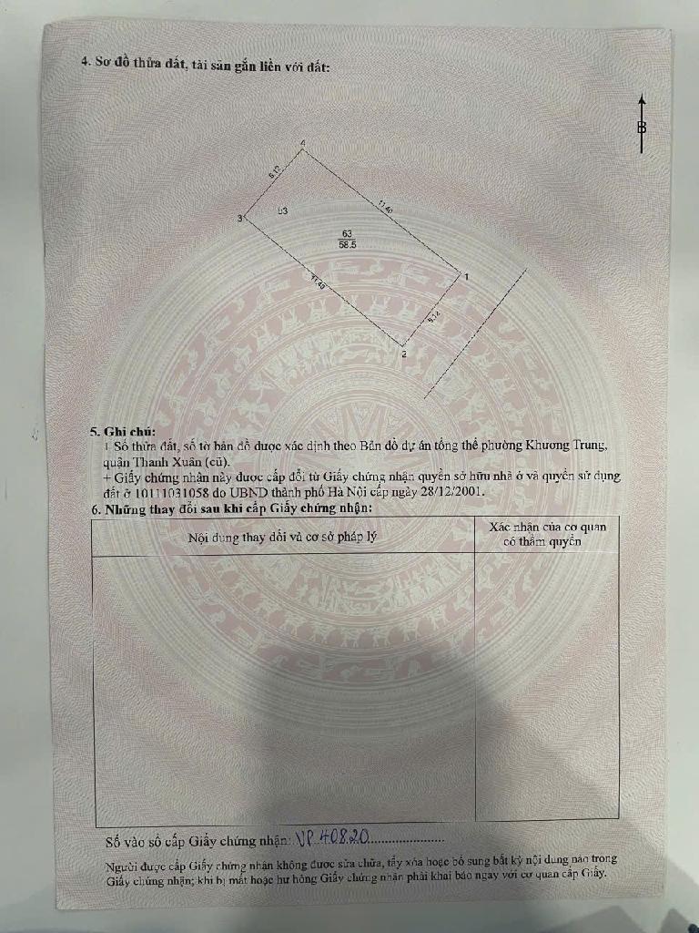 Bán nhà Tô Vĩnh Diện - diện tích 58.5m2 4 tầng - LÔ GÓC - NHÀ DÂN XÂY KIÊN CỐ - giá 21,8 tỷ