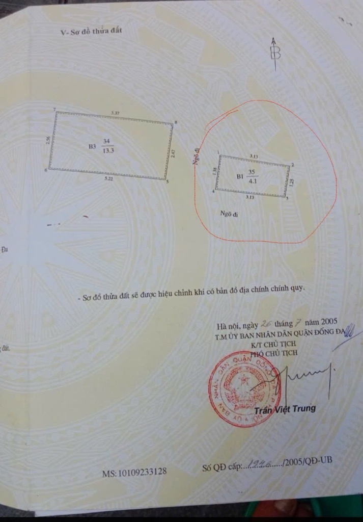 Bán nhà Ngõ Lệnh Cư - diện tích 23m2 3 tầng - Mặt tiền rộng - giá 2,8 tỷ