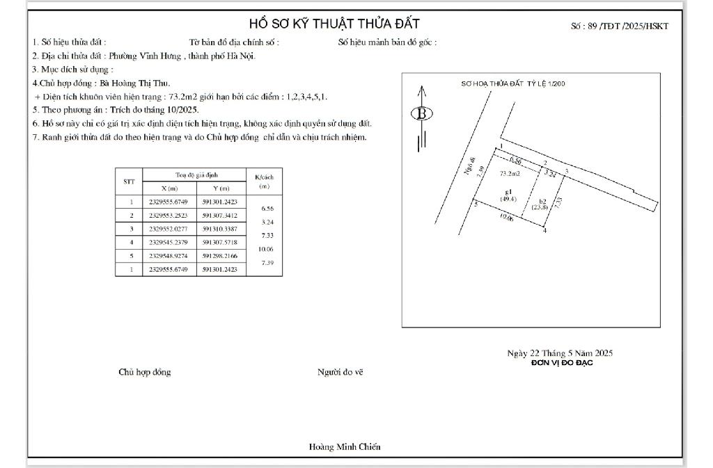 Bán nhà Lĩnh Nam - diện tích 23,8m2 2 tầng - nhà đẹp hiếm có - giá 1,36 tỷ