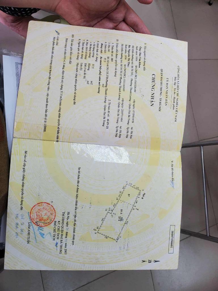 Bán nhà Minh Khai - diện tích 37,5m2 2 tầng - mặt phố - giá 6,8 tỷ