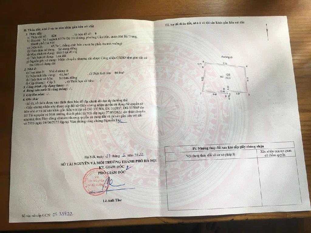 Bán nhà Tô Hoàng - diện tích 44m2 6 tầng - Lô góc 2 mặt tiền - giá 17,5 tỷ