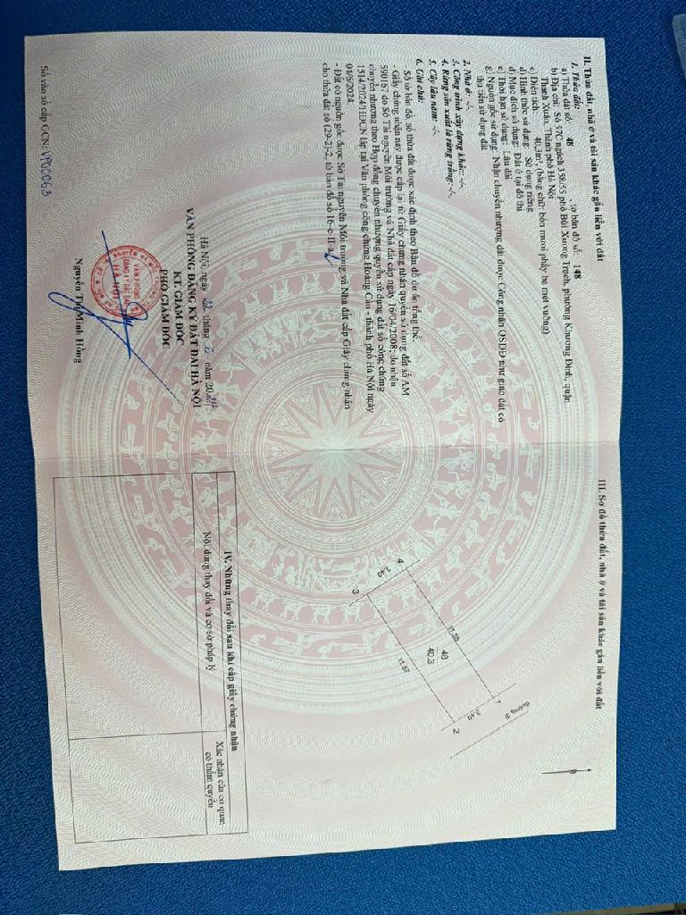 Bán nhà Bùi Xương Trạch - diện tích 40.3m2 6 tầng - ô tô tránh - giá 16 tỷ