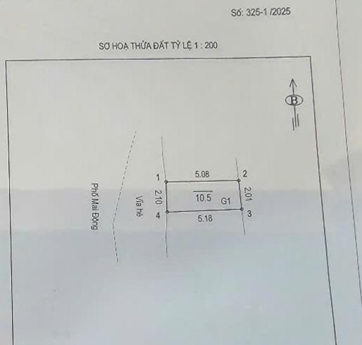 Bán nhà Mai Động - diện tích 10,5m2 2 tầng - MẶT PHỐ KINH DOANH VÔ DỊCH - giá 1,75 tỷ