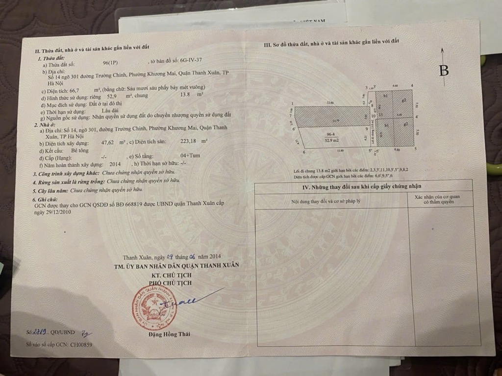 Bán nhà Trường Chinh - diện tích 52,9m2 5 tầng - nhà khung cột chắc chắn - giá 14,7 tỷ