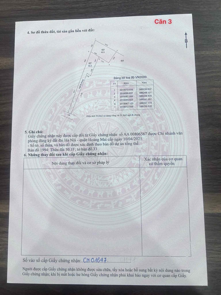 Bán nhà Bằng B - diện tích 50m2 6 tầng - ô tô vào thoải mái - giá 13,8 tỷ