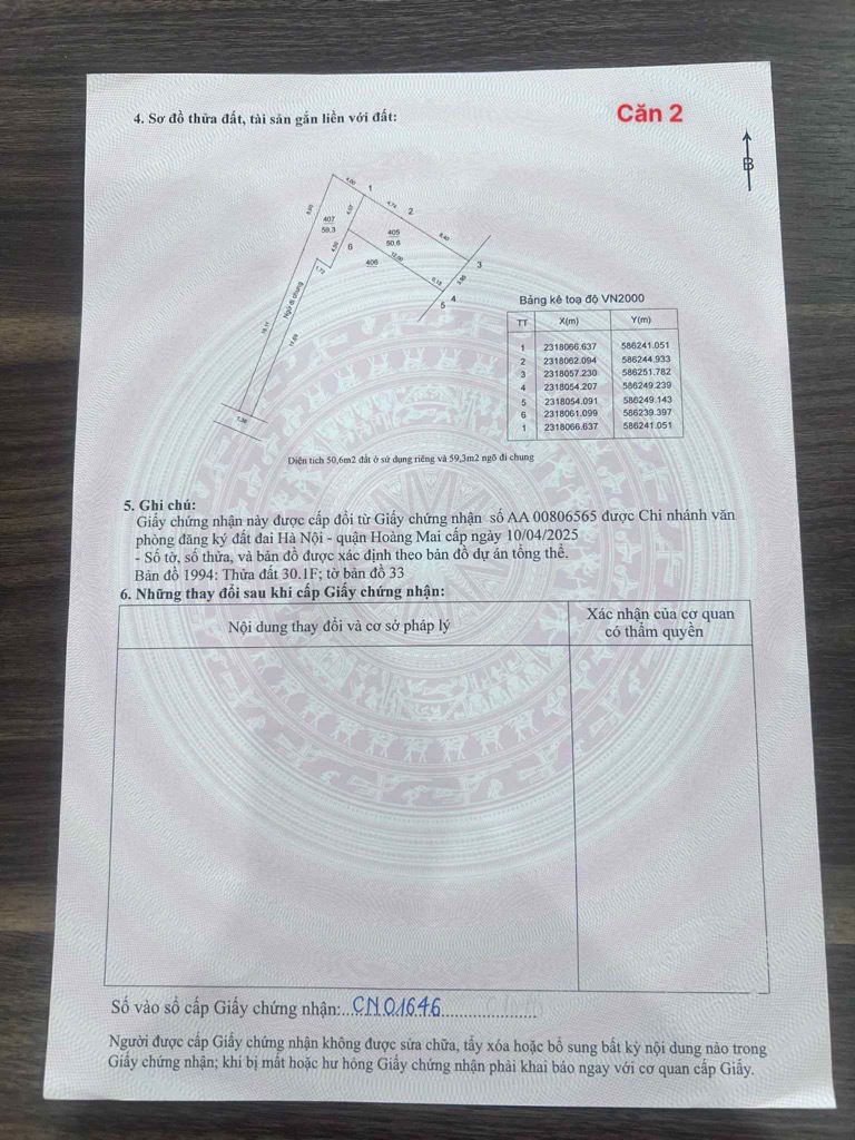 Bán nhà Bằng B - diện tích 50.5m2 6 tầng - ô tô vào thoải mái - giá 13,8 tỷ