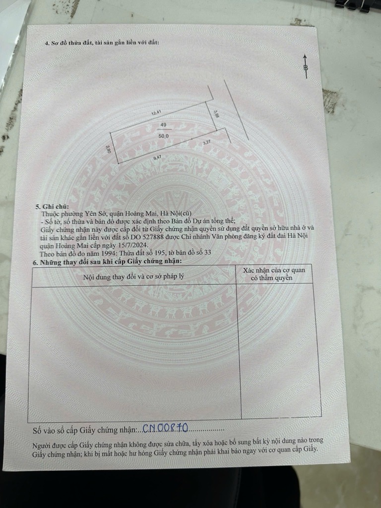 Bán nhà Yên Sở - diện tích 56m2 4 tầng - ô tô tránh nhau - giá 18,5 tỷ