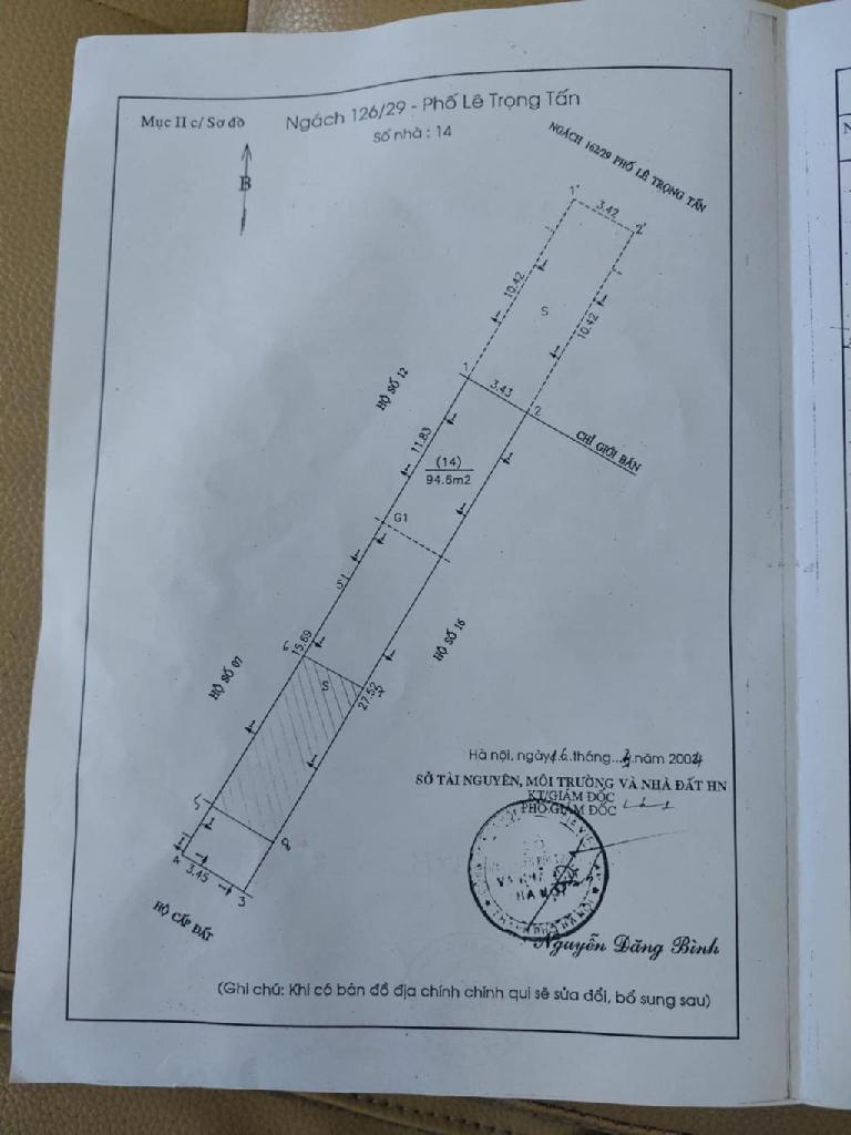 Bán nhà Lê Trọng Tấn - diện tích 94,6m2 6 tầng - ô tô tránh - giá 17,9 tỷ