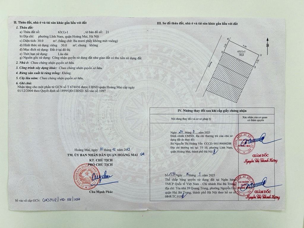 Bán nhà Lĩnh Nam - diện tích 30m2 6 tầng - thang máy - giá 7,8 tỷ