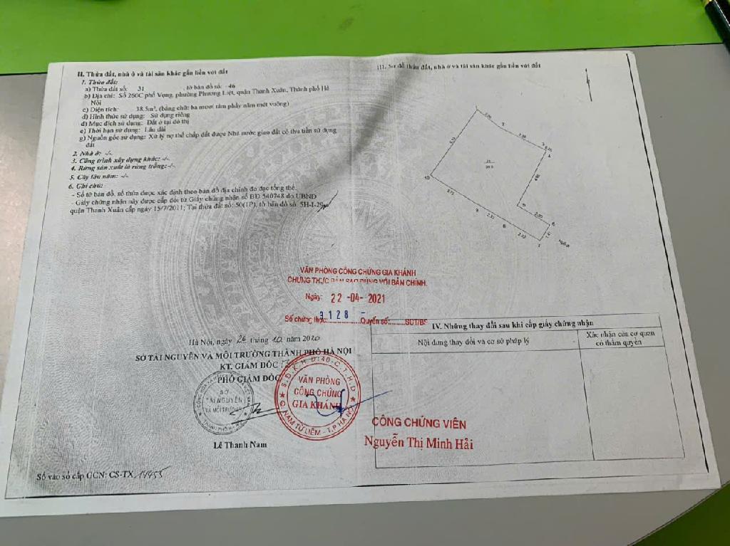 Bán nhà Phố Vọng - diện tích 71.9m2 5 tầng - Lô góc 3 mặt thoáng - giá 17,5 tỷ