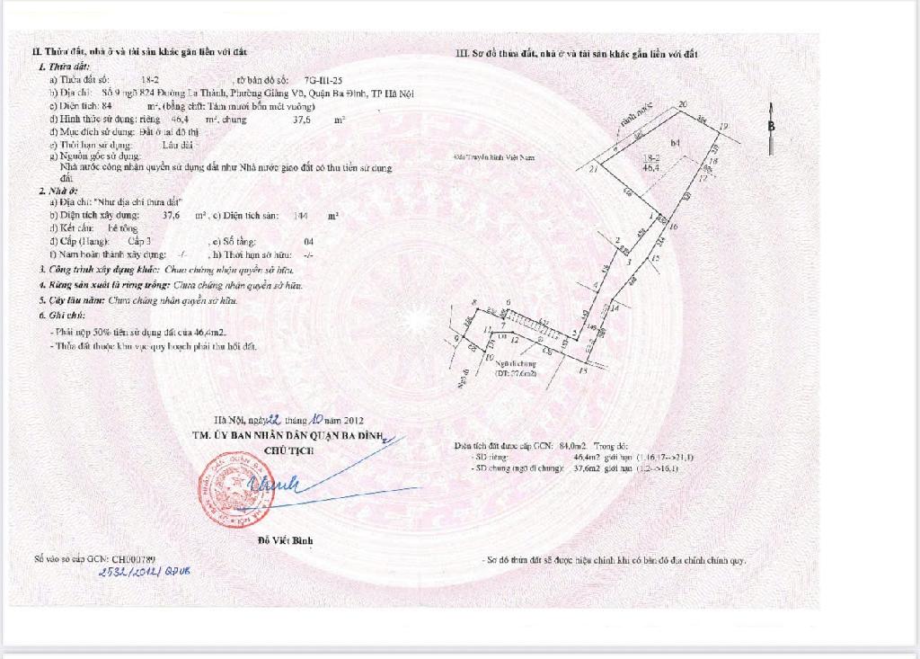 Bán nhà La Thành - diện tích 47m2 4 tầng - Mảnh đất vàng còn sót lại giữa trung tâm - giá 9 tỷ
