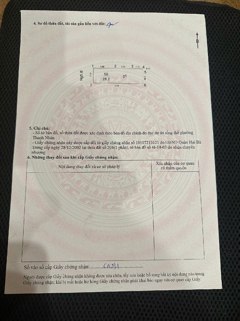 Bán nhà Trần Khát Chân - diện tích 28.2m2 5 tầng - Nhà đẹp dân xây - giá 8,5 tỷ