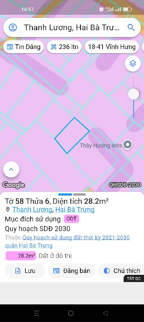 Bán nhà Đê Trần Khát Chân - diện tích 29m2 3 tầng - Đất thổ cư - giá 4,99 tỷ